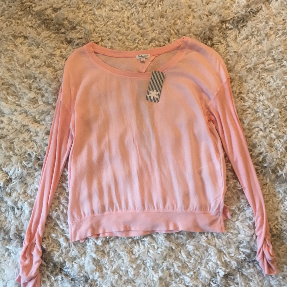 NWT XS Splendid long sleeve with keyhole back